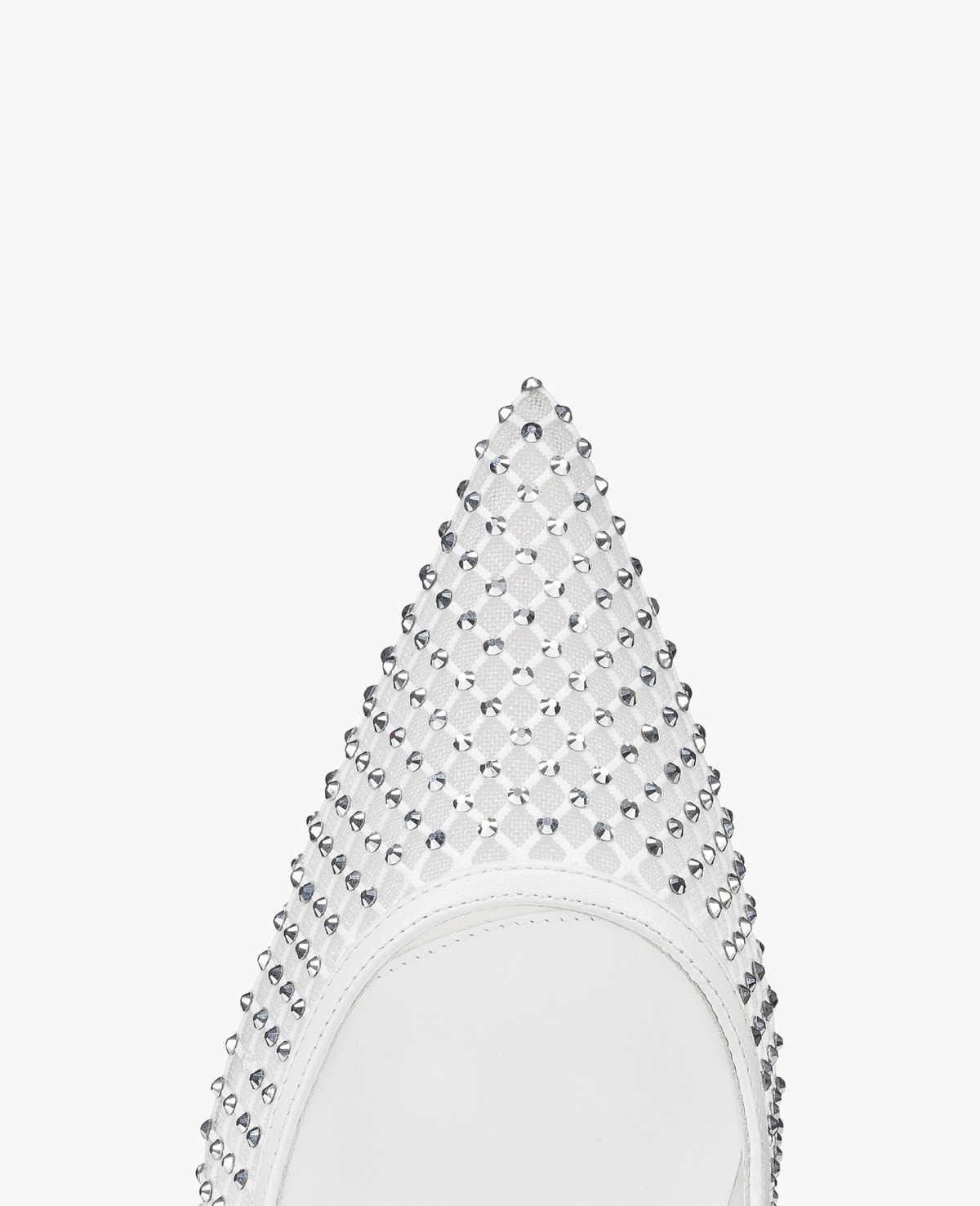 Christian Louboutin Apostropha Mesh Strass 80 mm Pumps Bianco