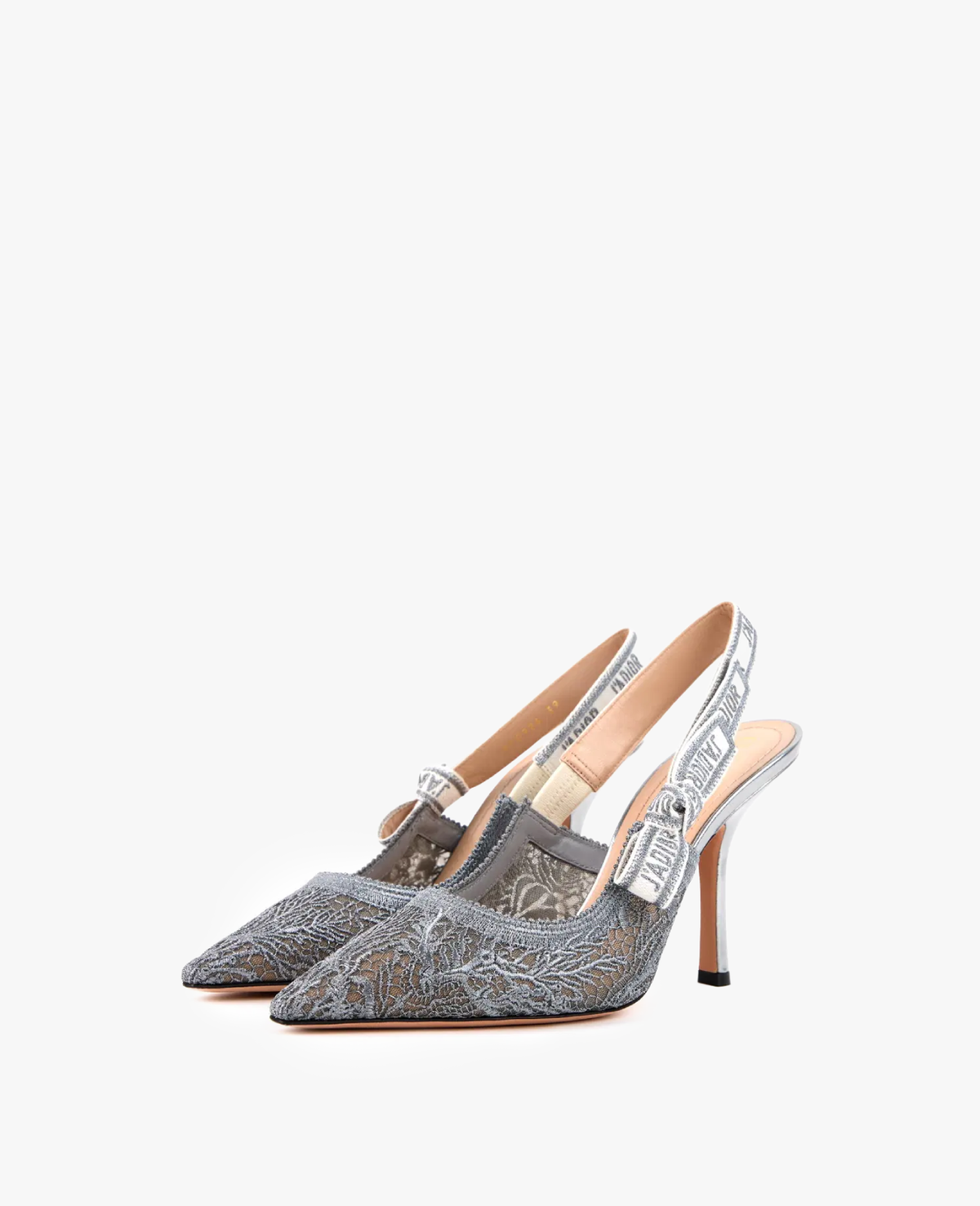 Dior J’Adior Slingback Pump Silver-Tone Metallic Thread
