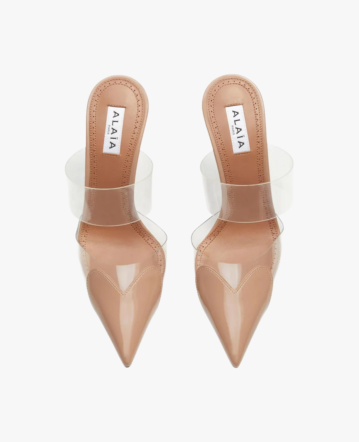 Alaïa Cœur Beige Heart Mules