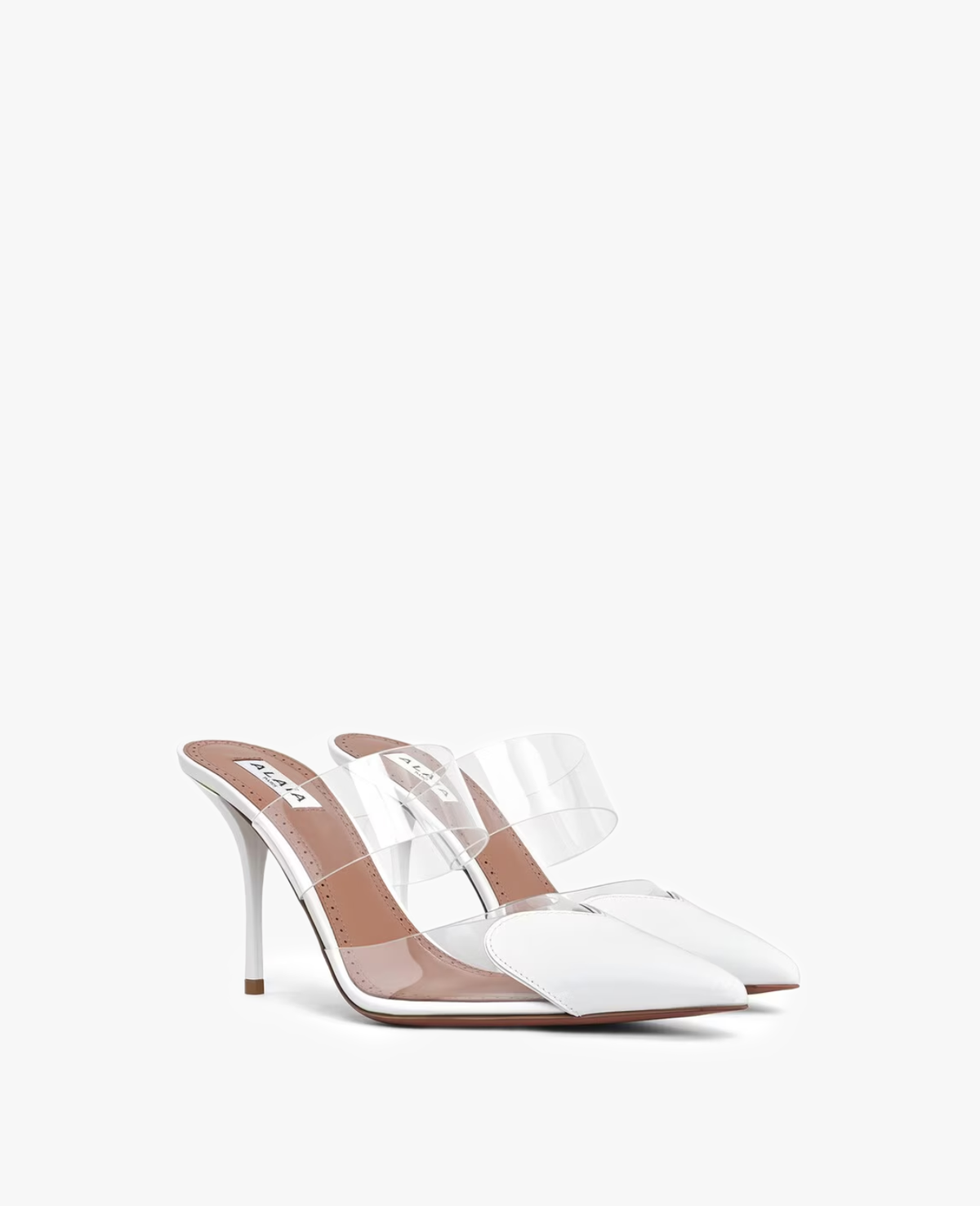 Alaïa Cœur White Heart Mules