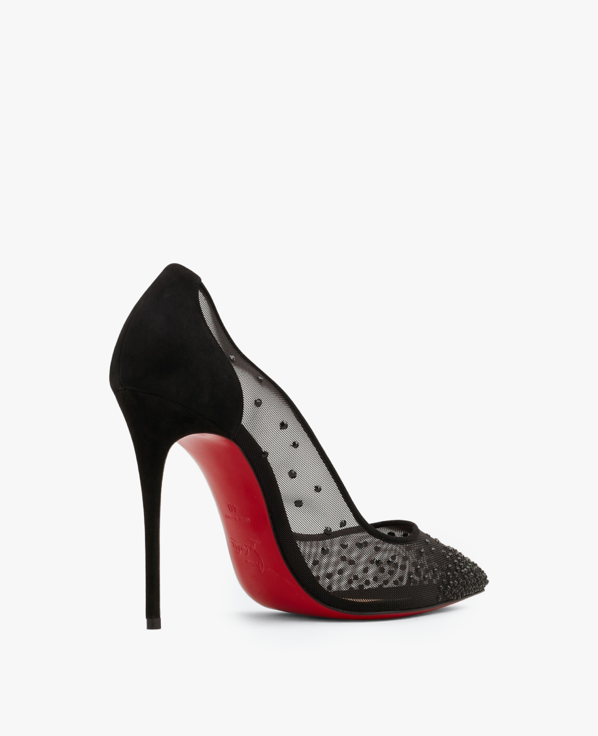 Christian Louboutin Follies Strass Black Pumps