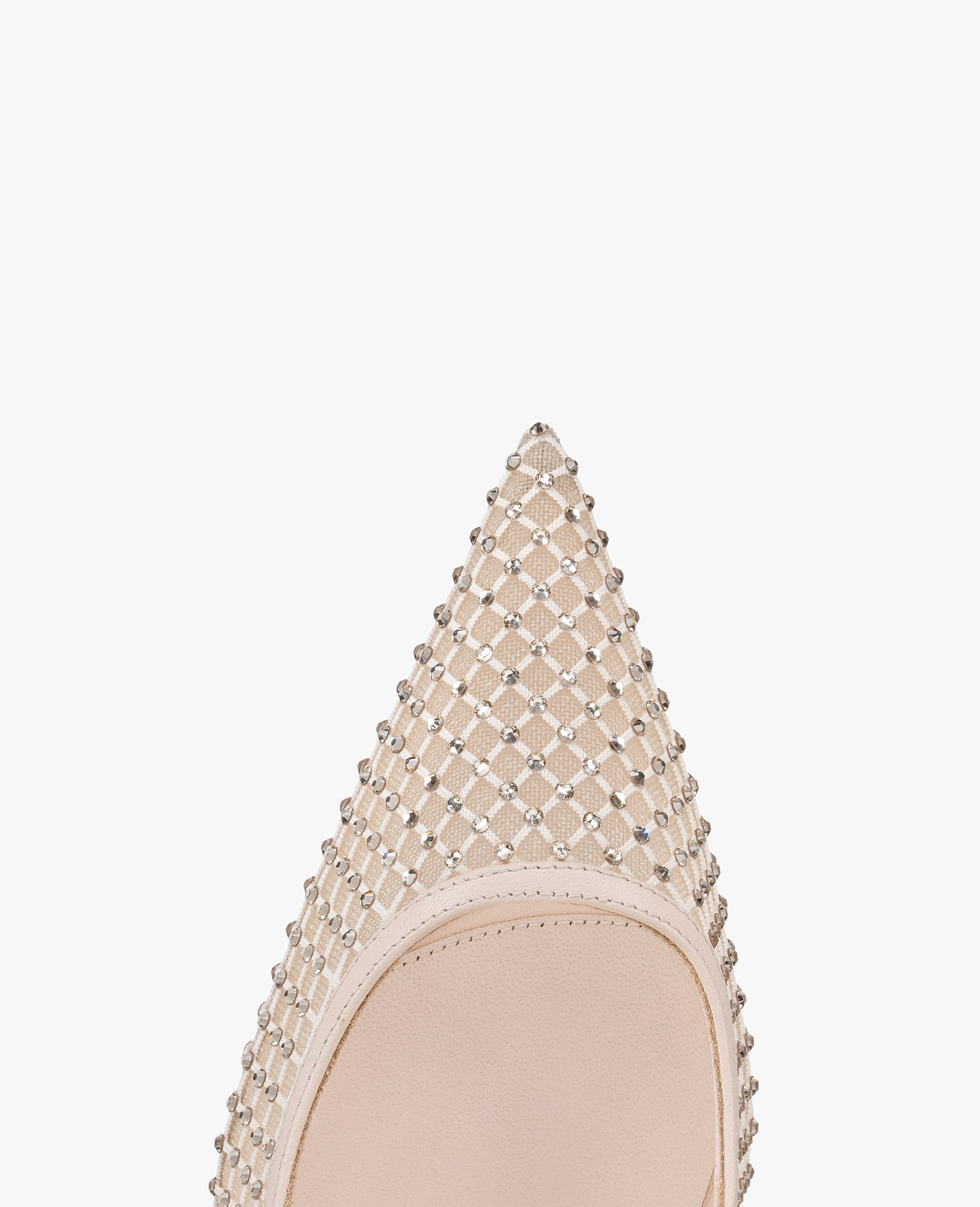 Christian Louboutin Apostropha Mesh Strass 80 mm Pumps Beige
