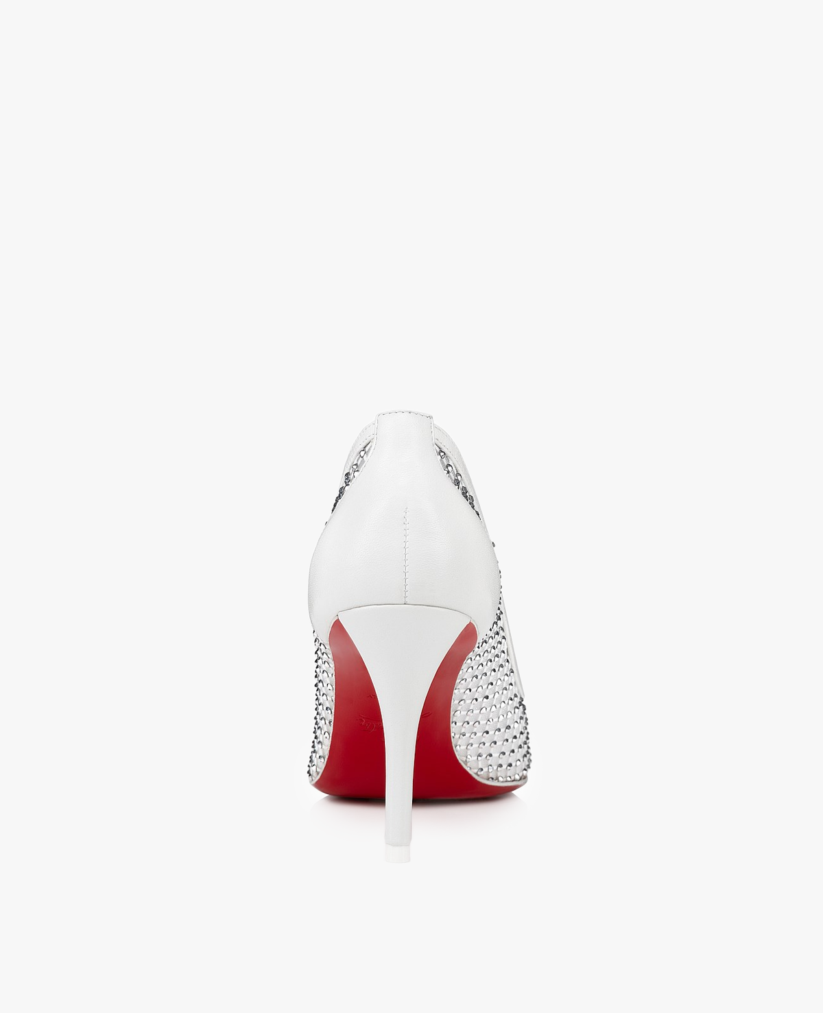 Christian Louboutin Apostropha Mesh Strass 80 mm Pumps Bianco