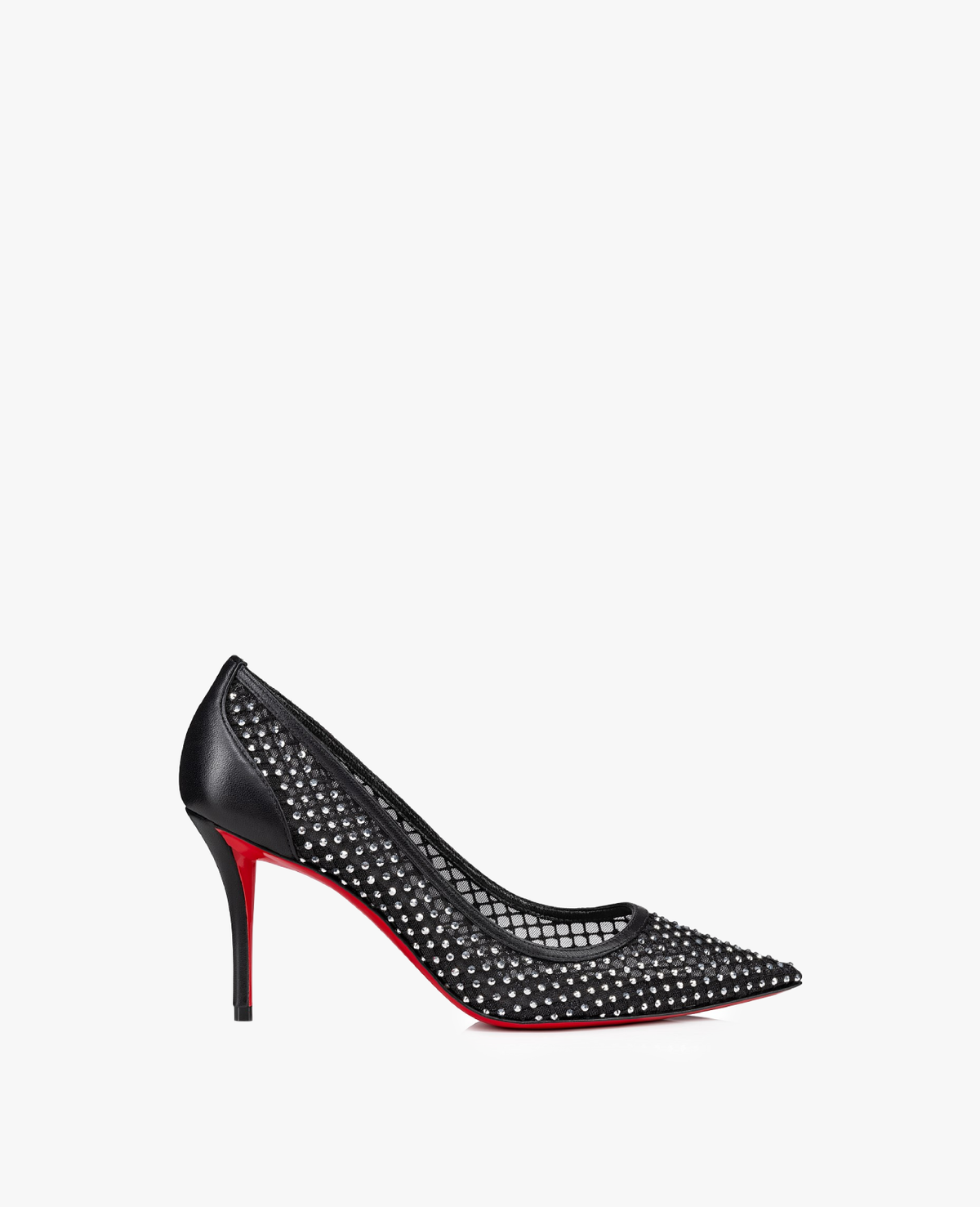 Christian Louboutin Apostropha Mesh Strass 80 mm Pumps Black