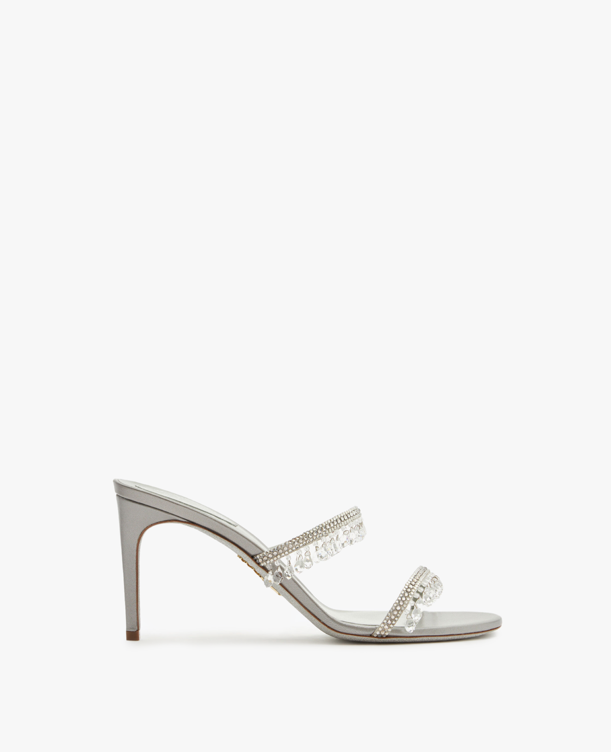 René Caovilla Chandelier Pearl Gray Mule 80 mm