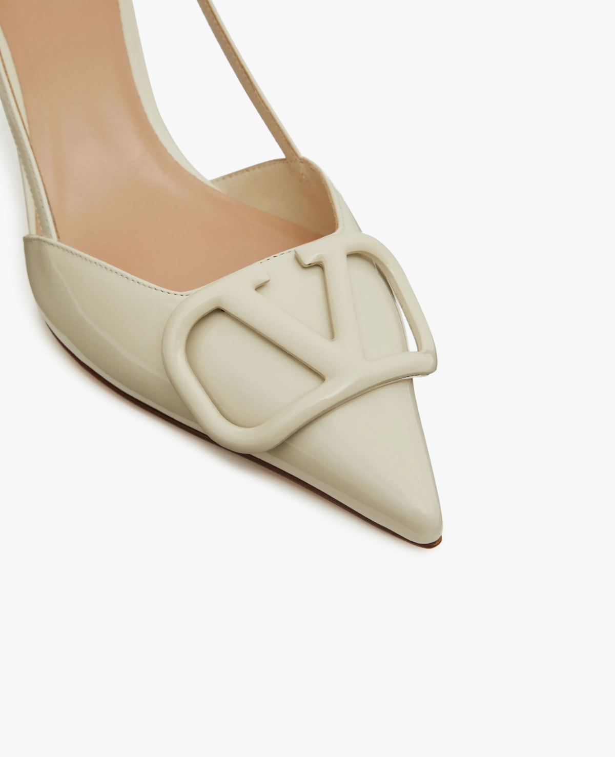 Valentino Vlogo Signature Slingback White Pump