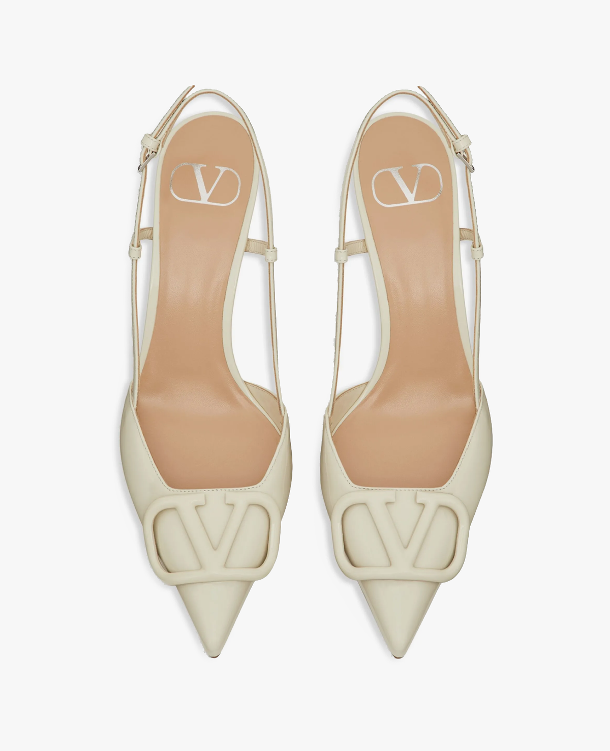 Valentino Vlogo Signature Slingback White Pump