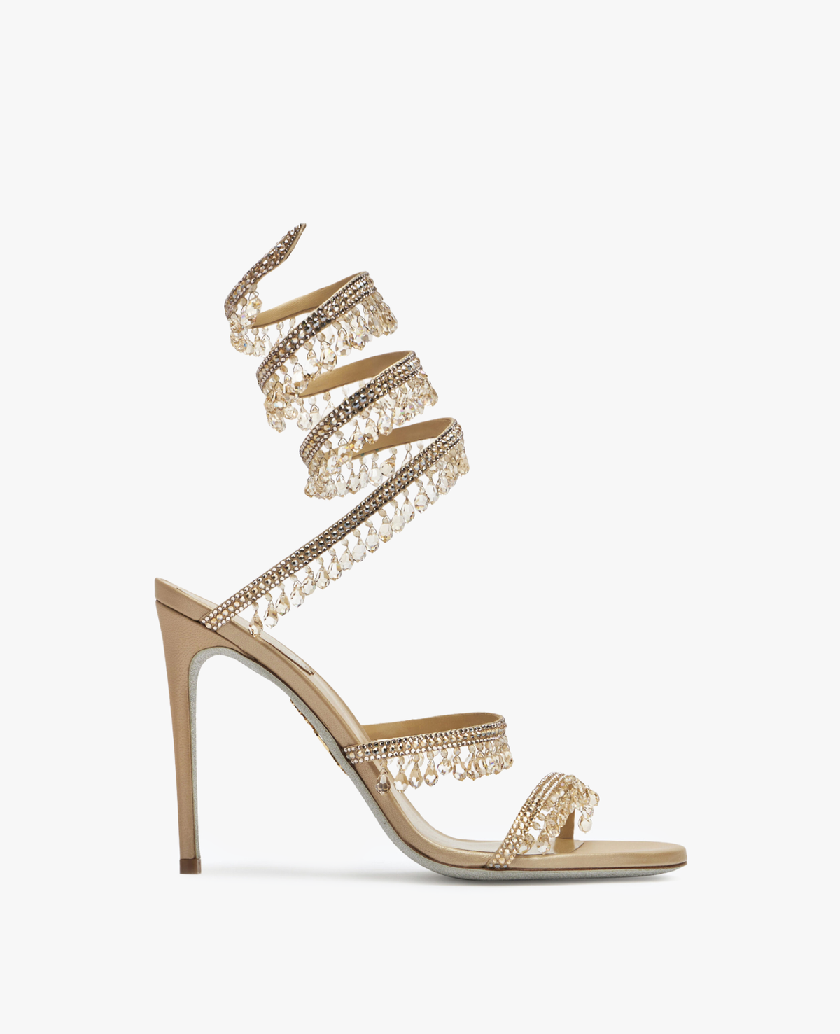 René Caovilla Chandelier Beige Sandal 105 mm
