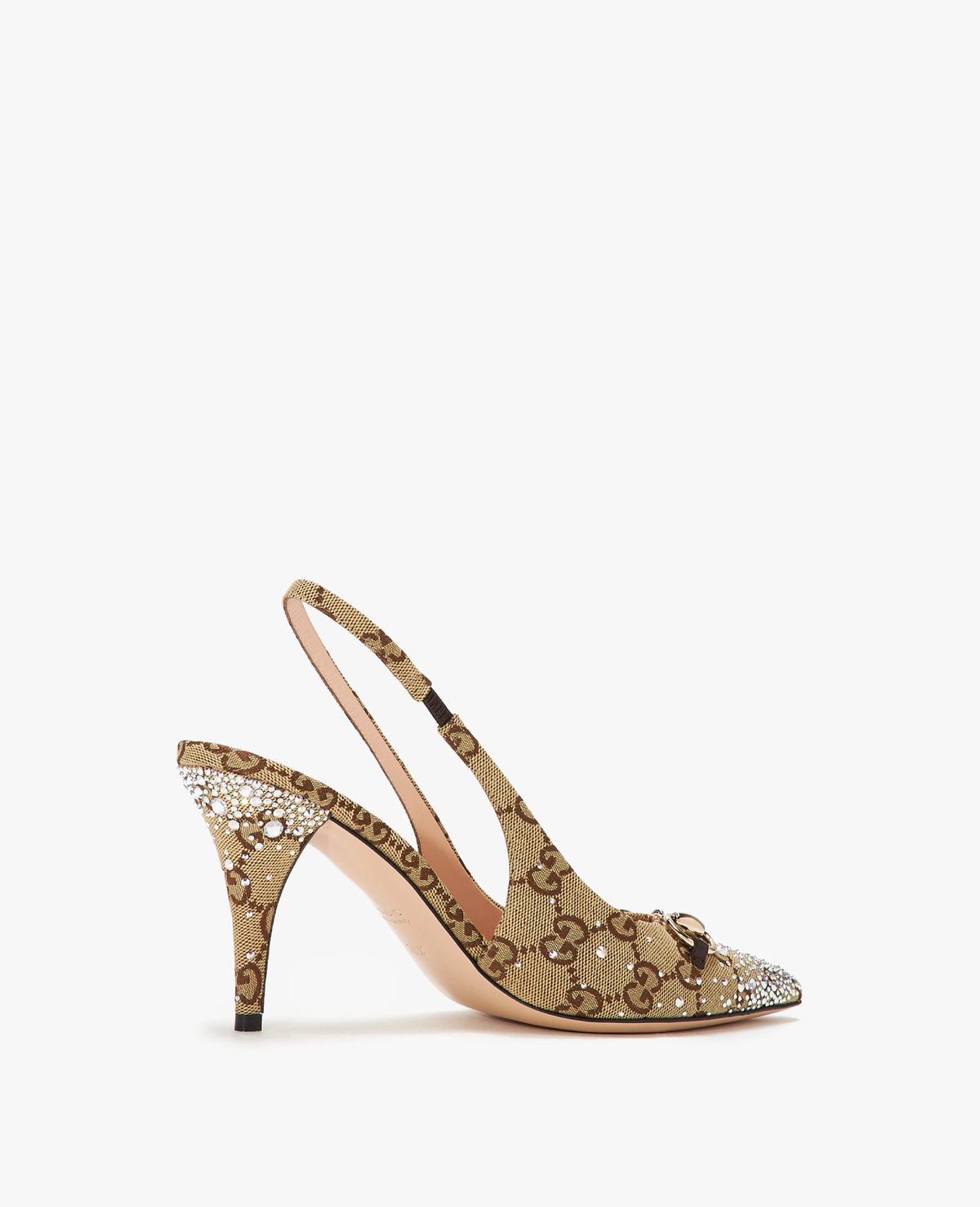 Gucci Horsebit Slingback Beige Pump