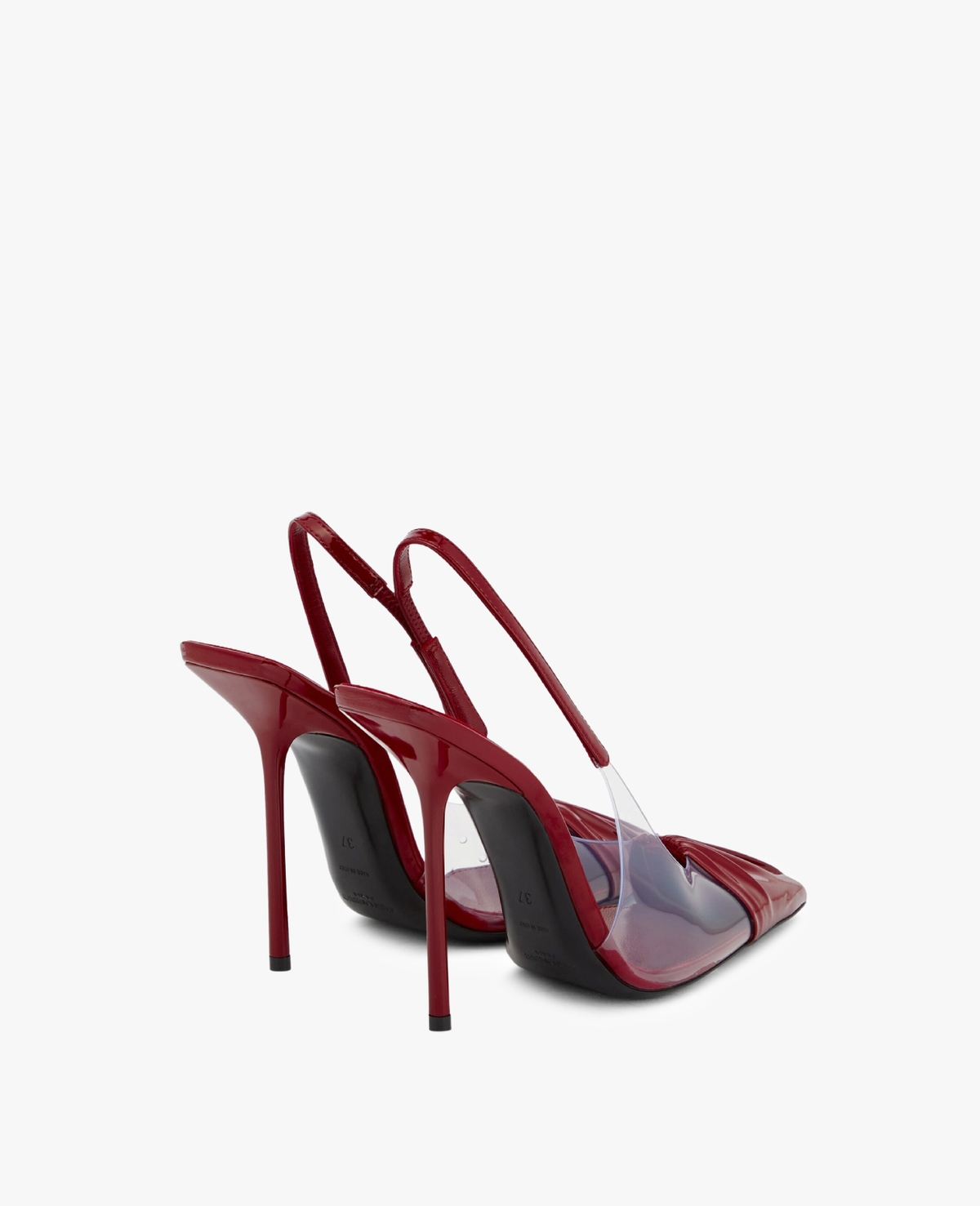 Saint Laurent Red Chica Slingback Pointed Toe Pumps