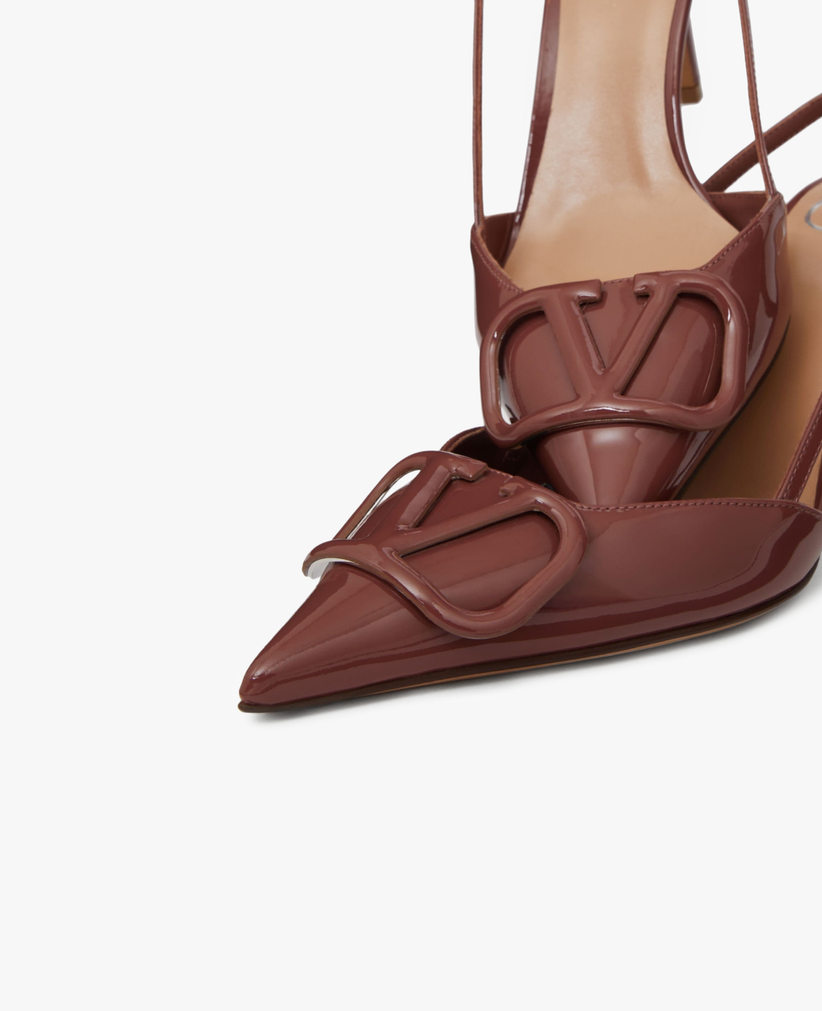 Valentino Vlogo Signature Slingback Brown Pump