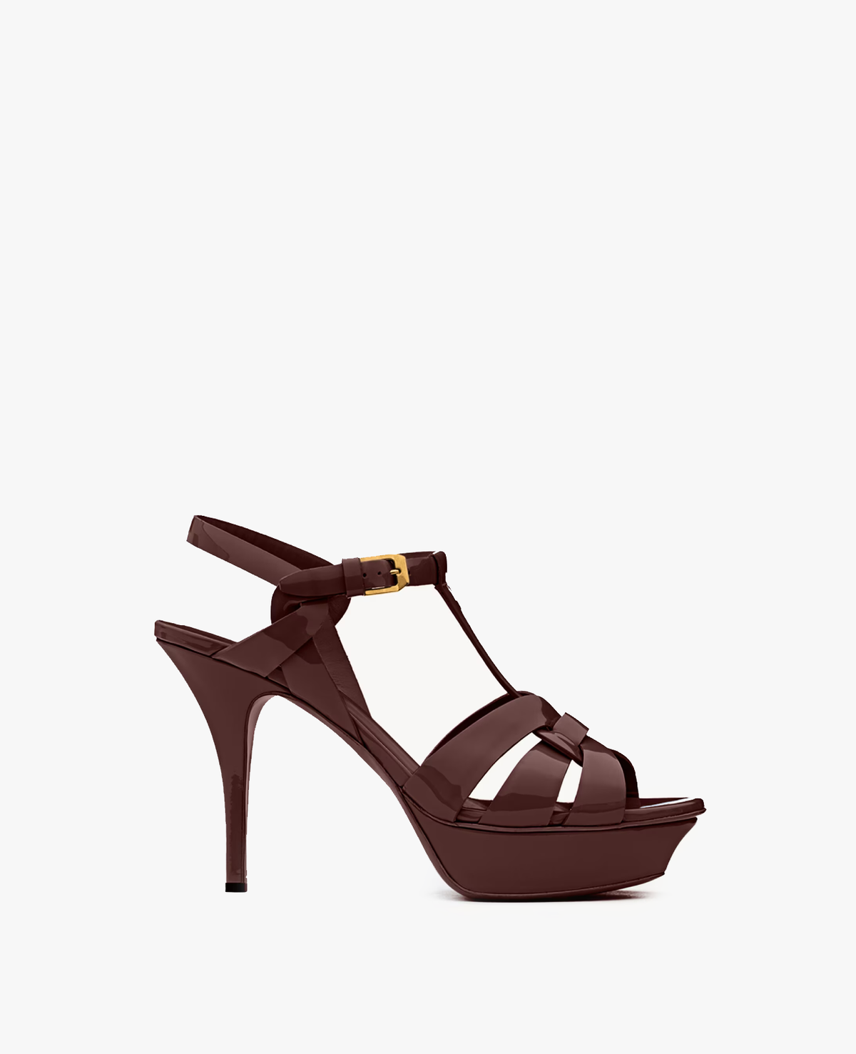 Saint Laurent Tribute Burgundy Sandals