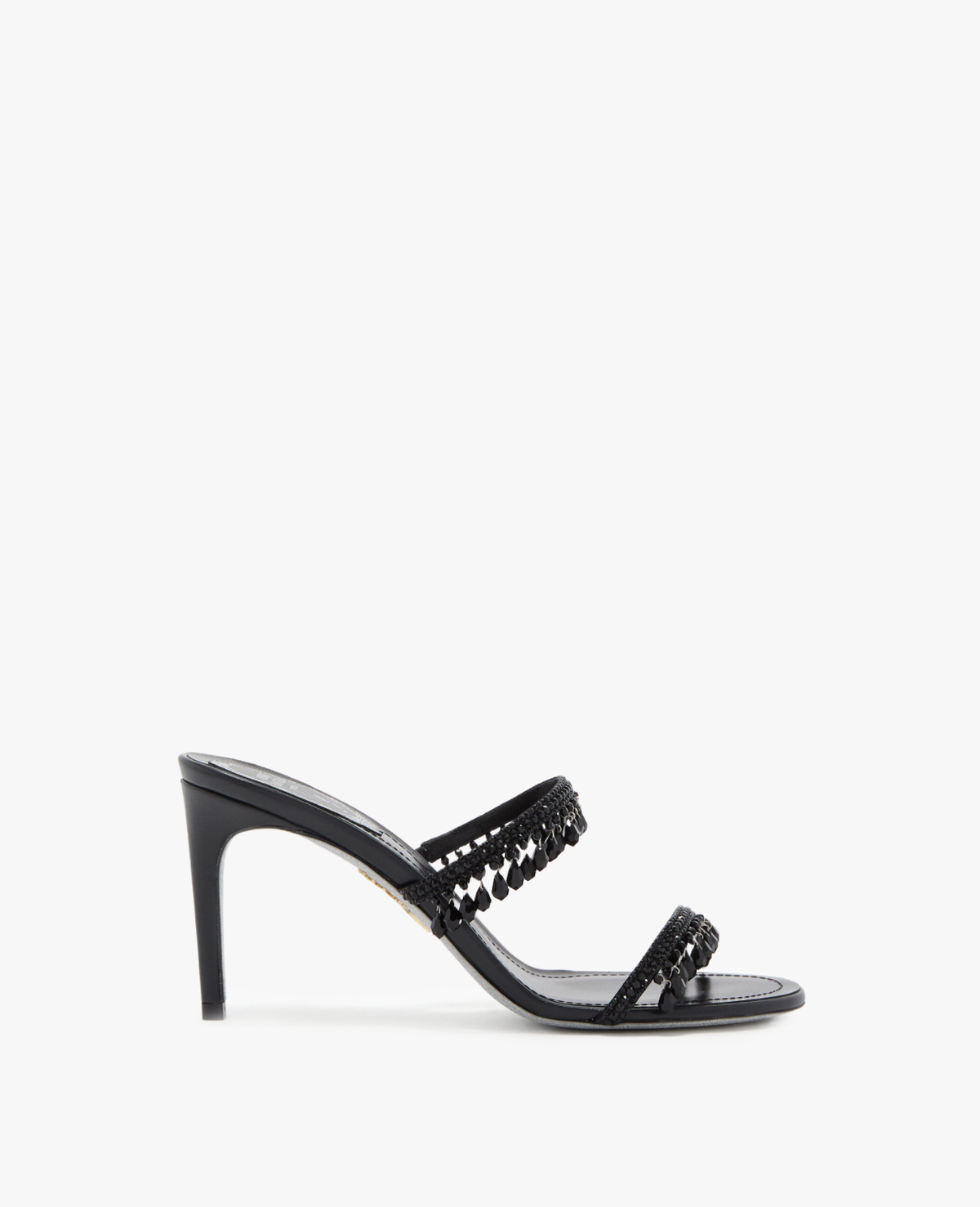 René Caovilla Chandelier Black Mule 80 mm