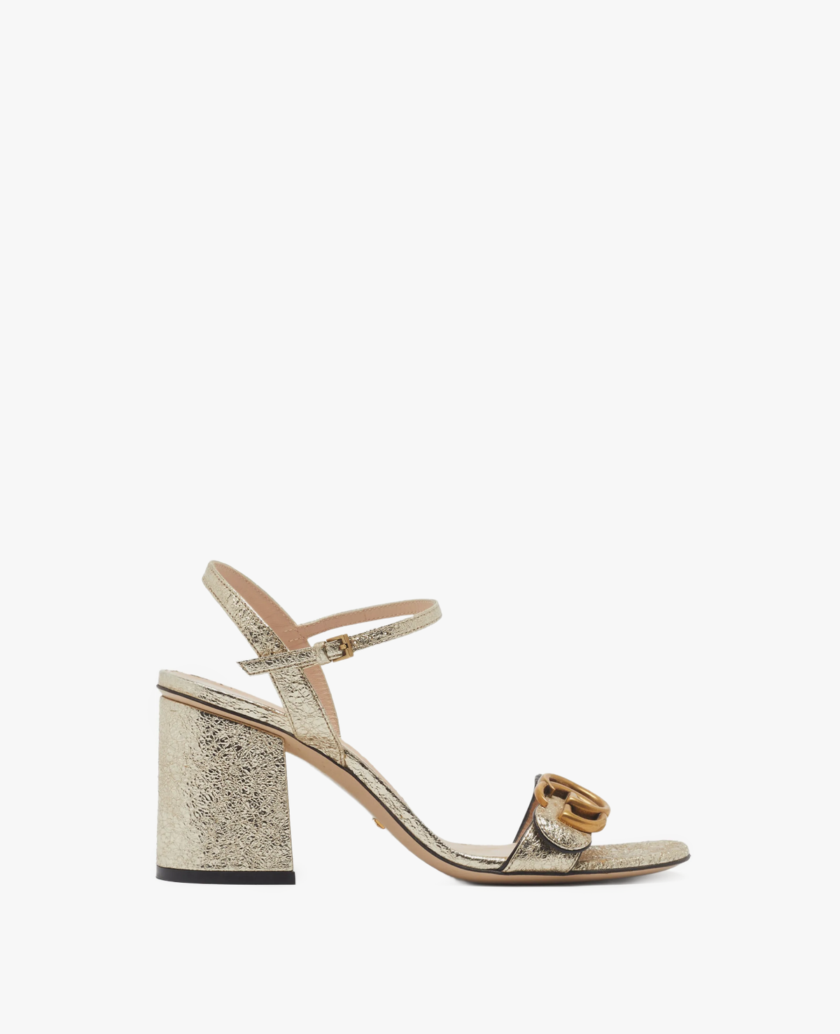 Gucci Marmont Metallic Heel Sandals