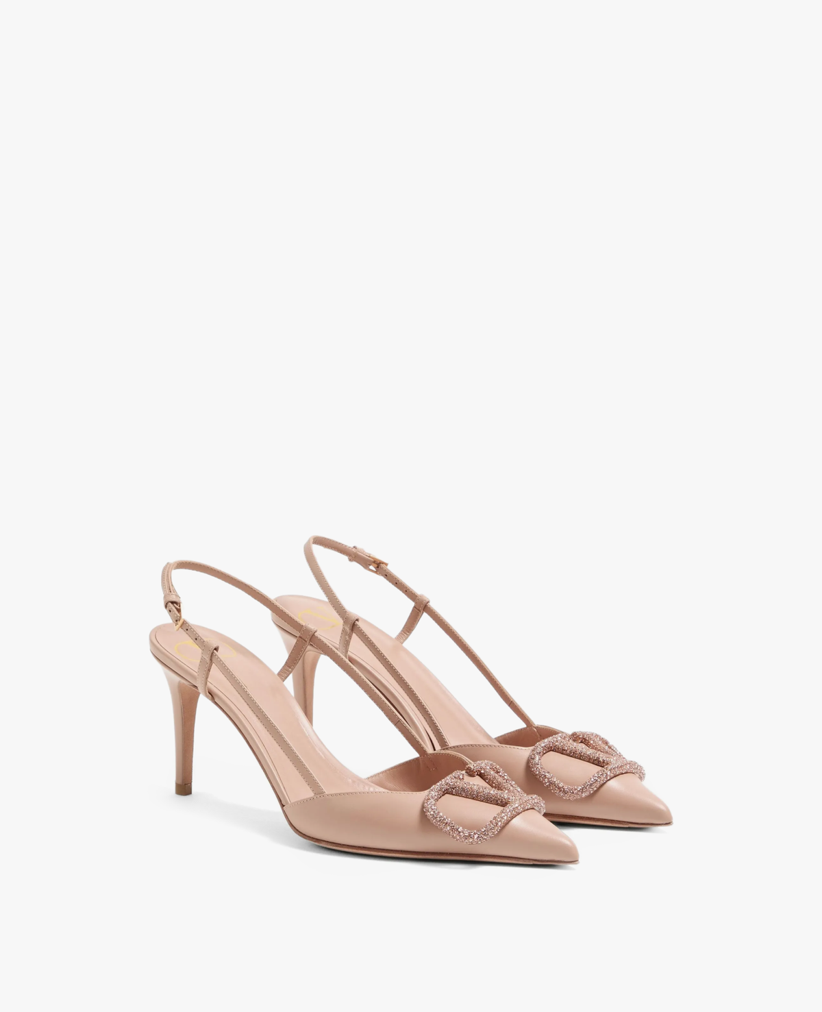 Valentino Garavani VLogo Signature Slingback pumps Beige