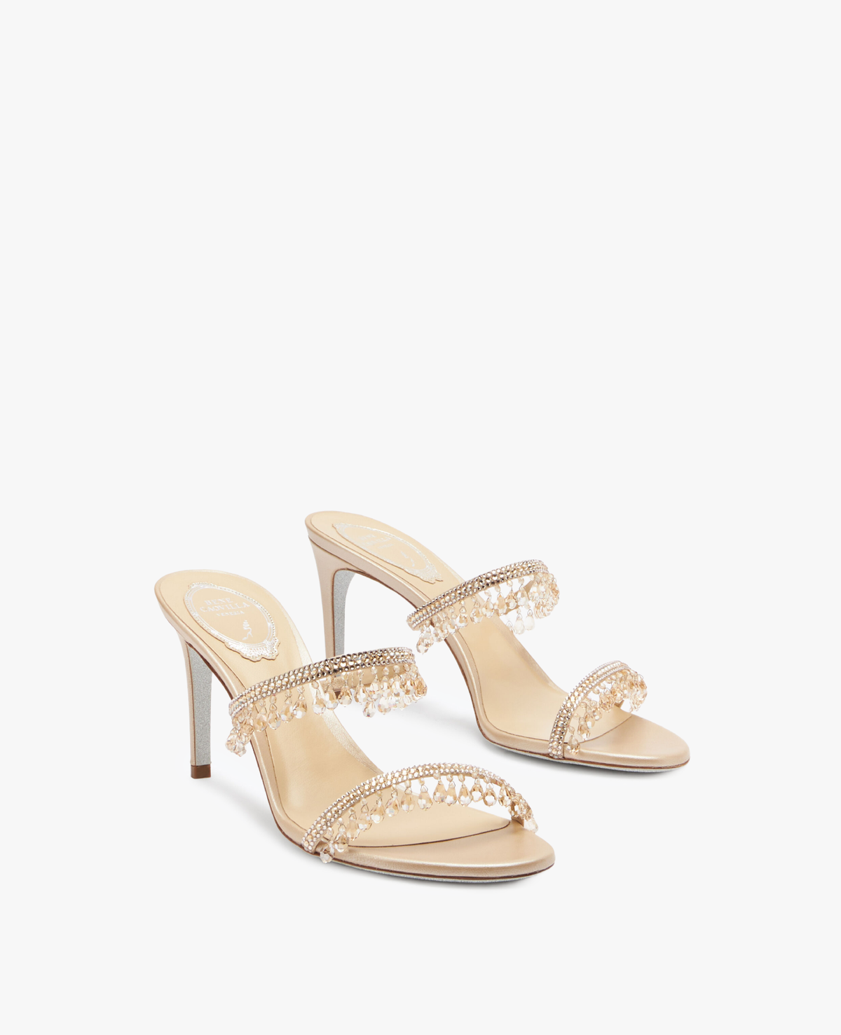 René Caovilla Chandelier Nude Mule 80 mm