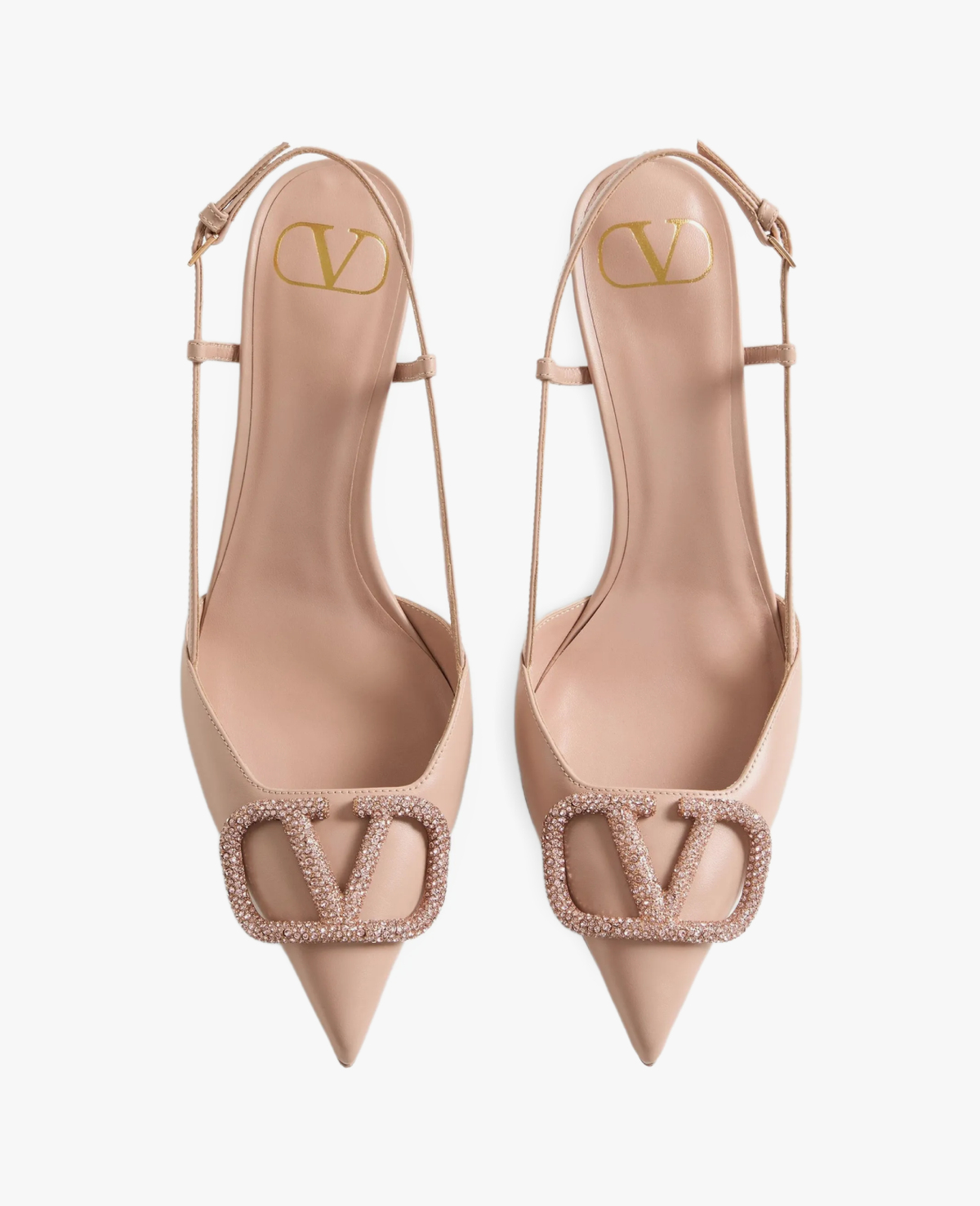 Valentino Garavani VLogo Signature Slingback pumps Beige