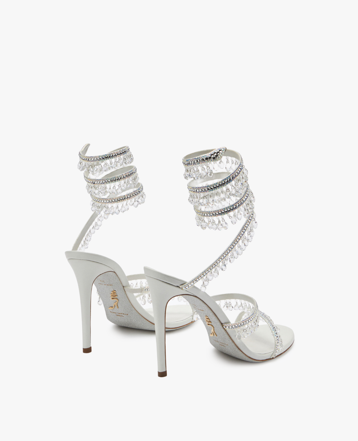 René Caovilla Chandelier Ivory Sandal 105 mm