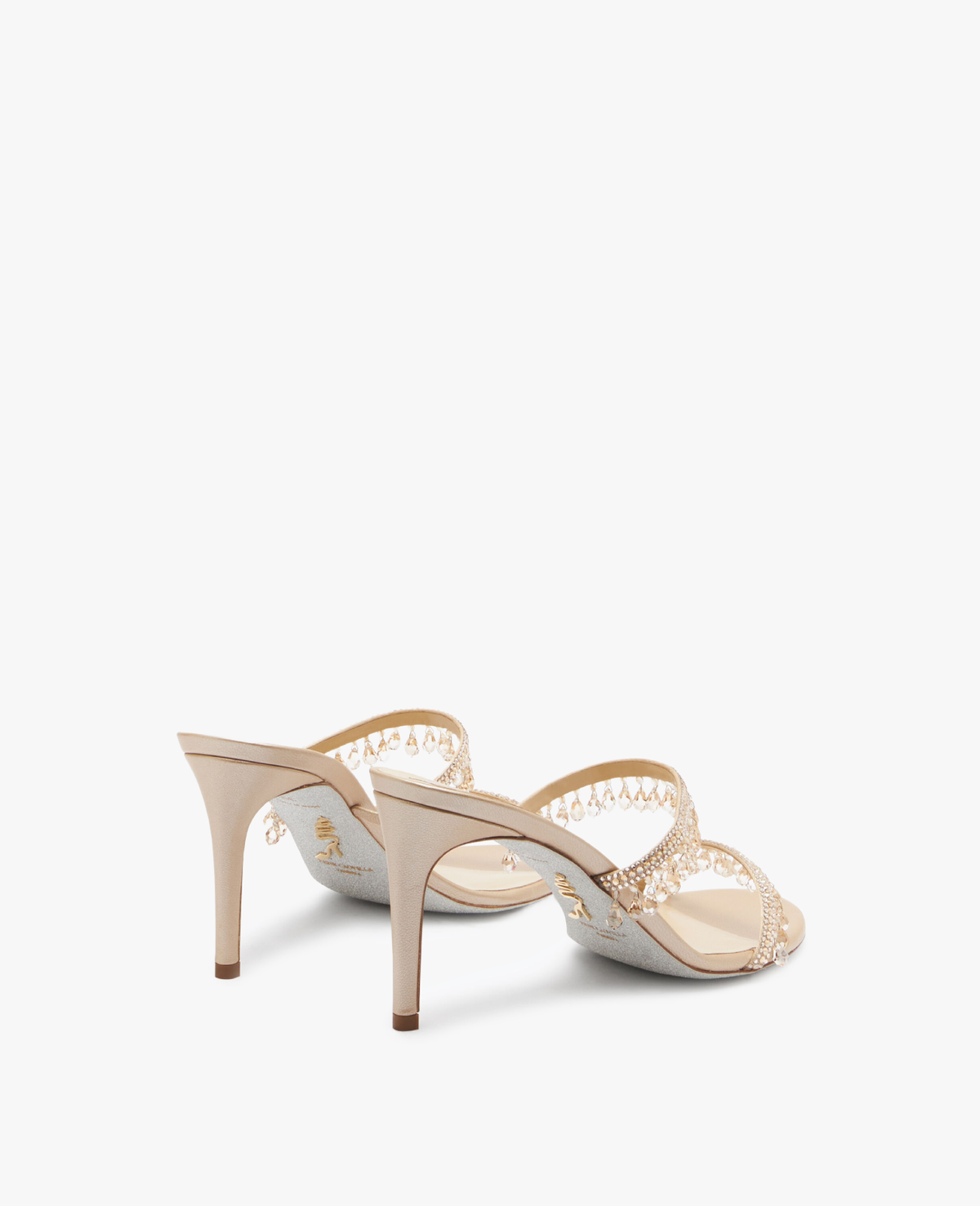 René Caovilla Chandelier Nude Mule 80 mm