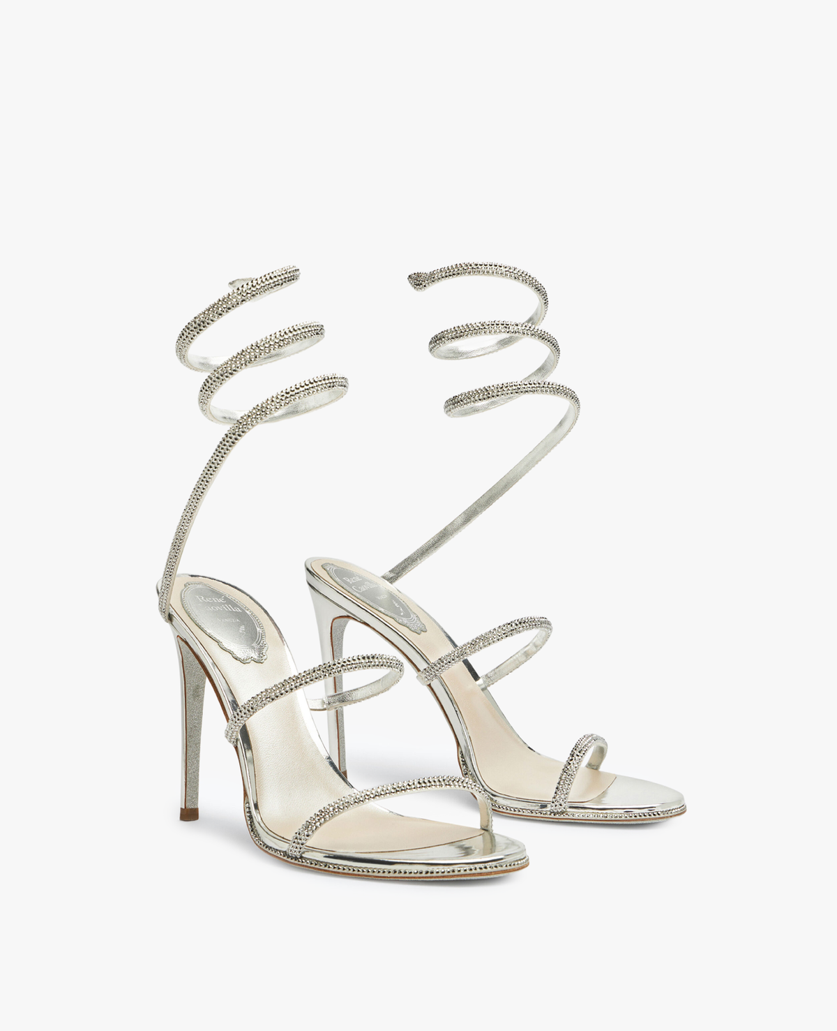 René Caovilla Cleo Silver Sandal