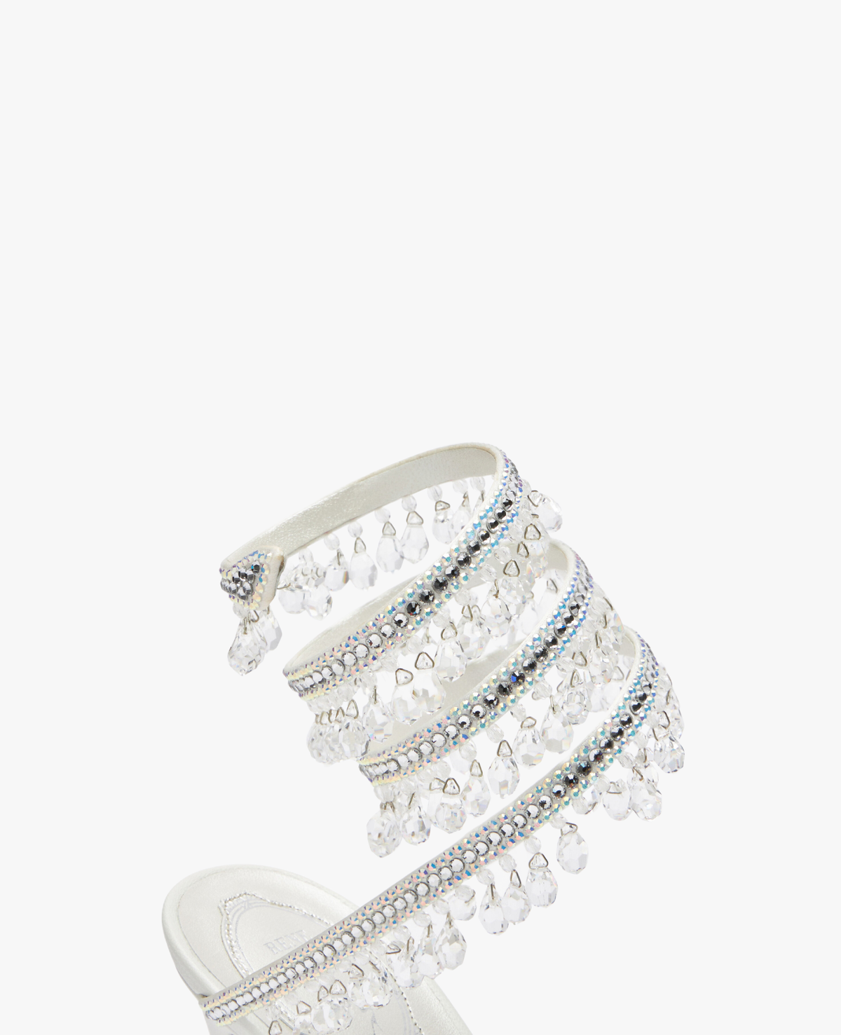 René Caovilla Chandelier Ivory Sandal 105 mm