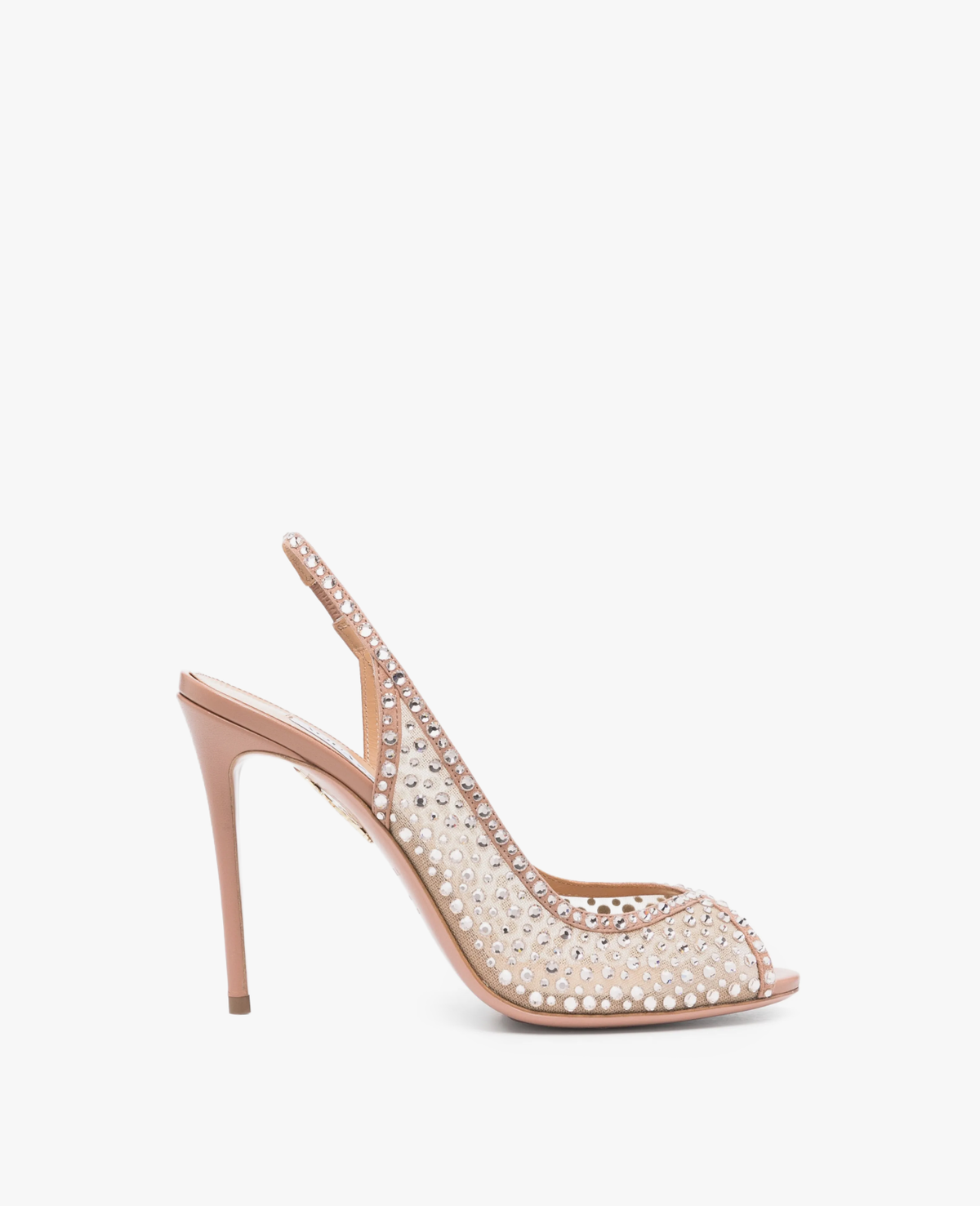 Aquazzura Crystal Lover 105 Pink Sandals