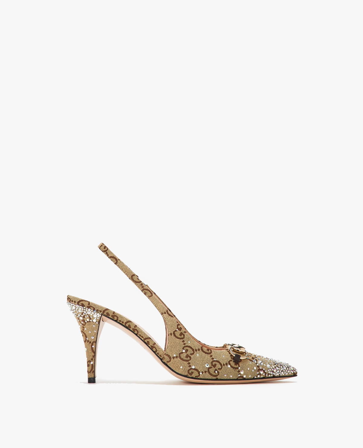 Gucci Horsebit Slingback Beige Pump