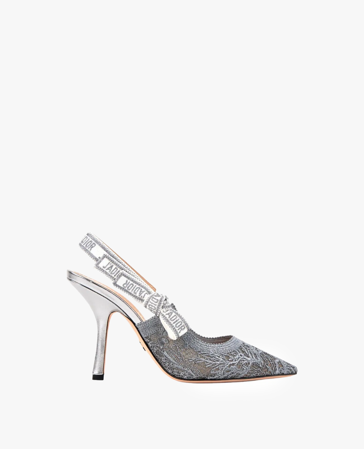 Dior J’Adior Slingback Pump Silver-Tone Metallic Thread