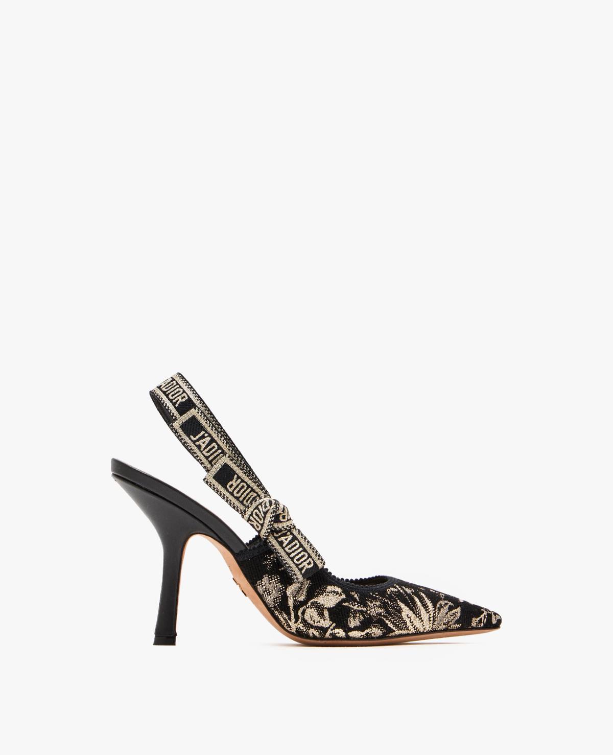 Dior J’Adior Slingback Pump Black and Gold-Tone Millefiori Jacquard