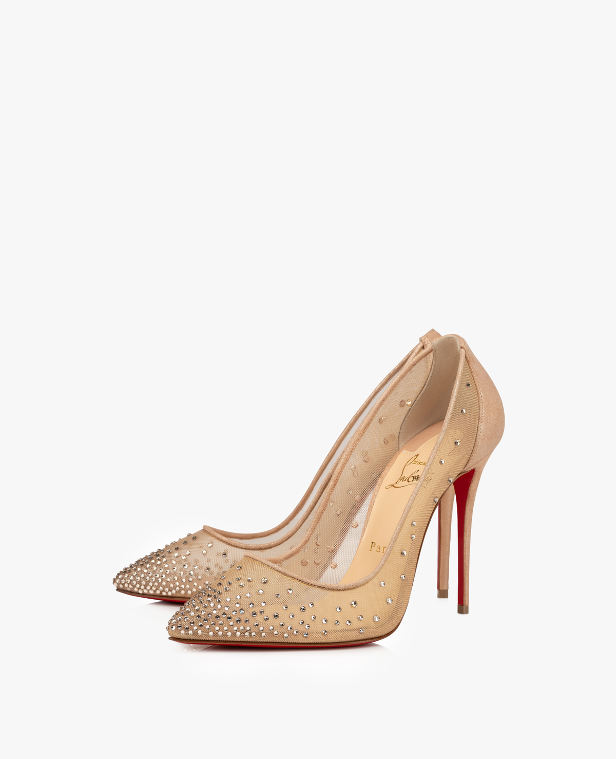 Christian Louboutin Follies Strass Light Silk Pumps