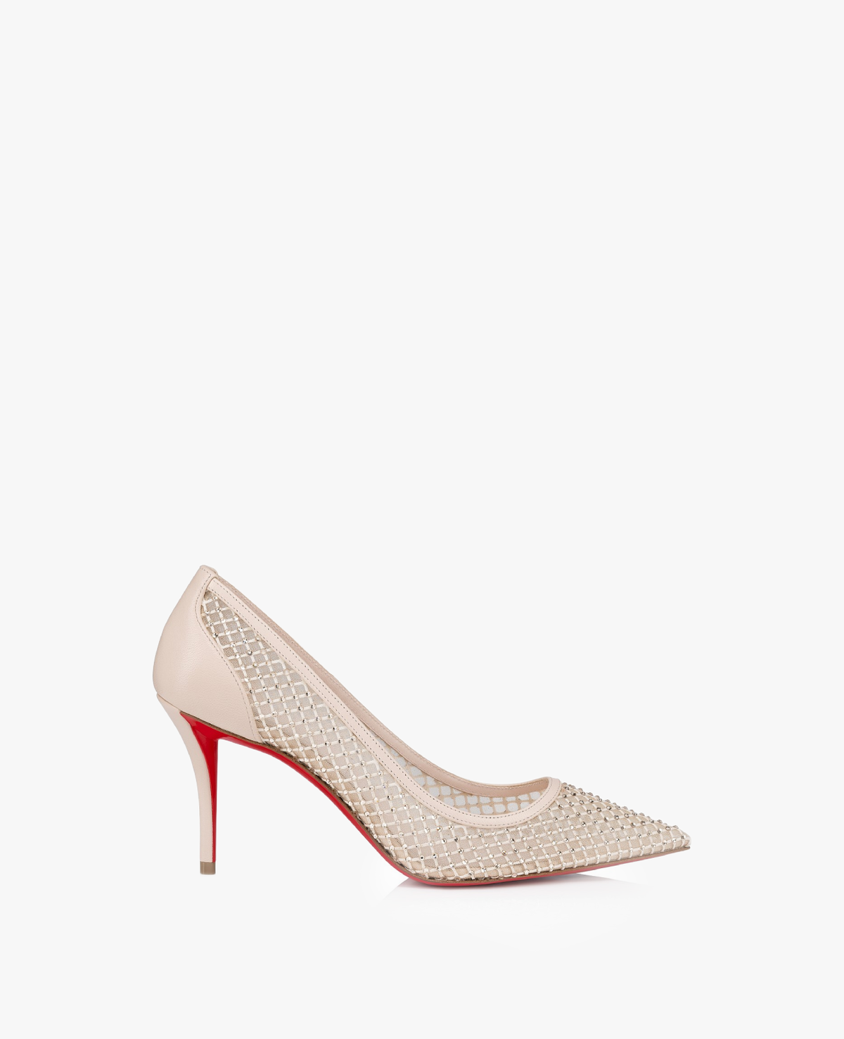 Christian Louboutin Apostropha Mesh Strass 80 mm Pumps Beige